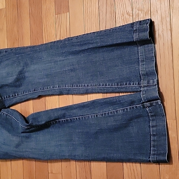 The Limited Denim 917 Trouser jean sz 8S short cotton blend medium wash wide leg - Picture 2 of 10